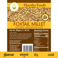 Shastha Foxtail Millet 10 lbs