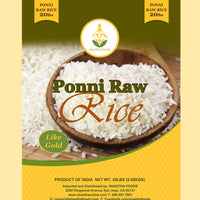 Shastha Ponni Raw Rice 20 lbs
