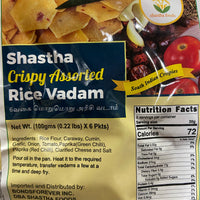 Shastha Crispy Assorted Rice Vadam 600 Gms