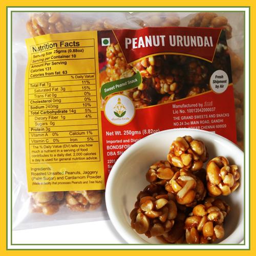 Grand Sweets & Snacks - Peanut / Groundnut Urundai (250 Gms)