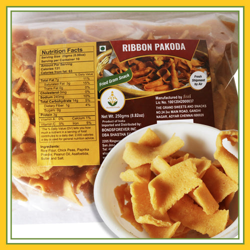 The Grand Sweets and Snacks Ribbon Pakoda - 250g