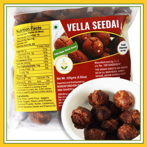 Grand Sweets & Snacks - Vella Seedai (250 Gms)