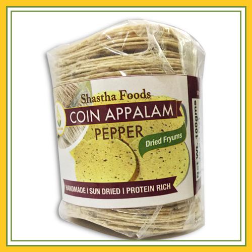 Shastha Coin Appalam Pepper (100 gms)