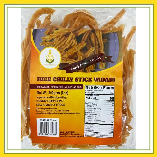 Shastha Rice Chilly Stick Vadam 200g