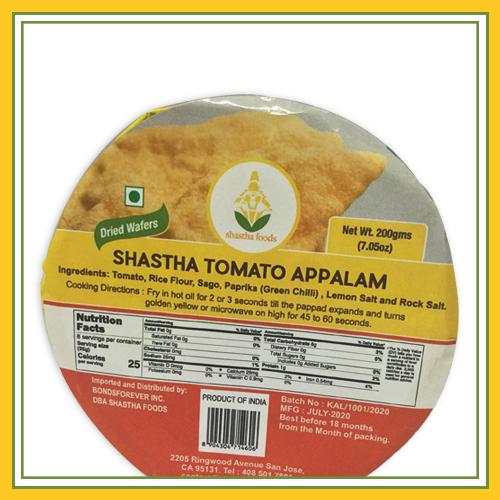 Shastha Tomato Appalam 200 Gms